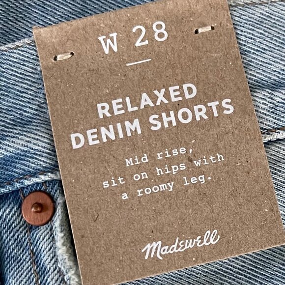Madewell Relaxed Demin Shorts.  W28.  New With Tags - Picture 5 of 15